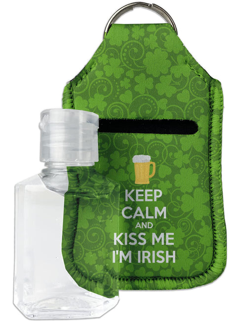 Personalized Kiss Me I'm Irish Hand Sanitizer & Keychain Holder - Small