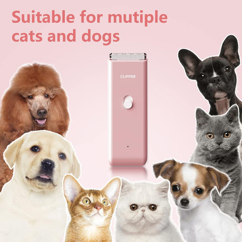 Home Professional Dog Grooming Kit Clipper, Low Noise USB Rechargeable for Dog & Cat Grooming