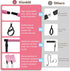 Pilates Bar Kit with Resistance Bands, Multifunctional Bar with 3 Set Exercise Bands for Home Gym Yoga