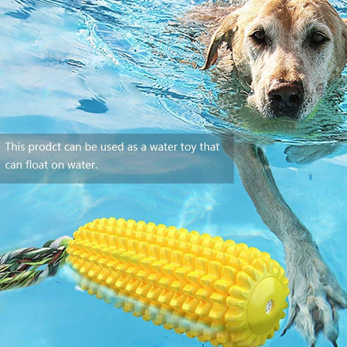 Dog Chew Toys for Aggressive Chewers - Squeaky Interactive Corn Stick Toy for Small Medium Dogs
