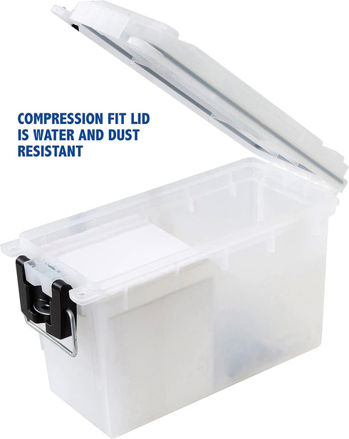 Sheffield 12635 Translucent Field Box, Ammo Storage Box for Pistol, Rifle, Shotgun, Water Resistant, Made in USA