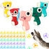 Arrowbash 45 Pcs Cat Fetch Toy with Colorful Flying Propellers Set Cat