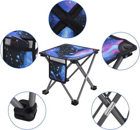 Roptat 2 Pack Backpacking Camping Stool,Portable Folding Compact Lightweight Stool Seat for Camping Fishing Hiking