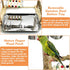 kathson Parrot Play Stand Parakeet Playground Bird Jungle Gym Wood Conure Playstand Hanging Chewing Toys with Feeder