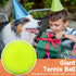 QDAN Giant Large Tennis Ball for Dogs: 9.5" Yellow Dog Tennis Ball for Outdoor Play, Big Dog Toy