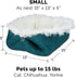 Furhaven Self-Warming Cat Bed for Indoor Cats, 4-Beds-in-1, Washable Plush Faux Fur Cuddler, Small, Spruce