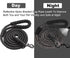 6 FT Black Dog Leash, Strong Rope Heavy Duty with Highly Reflective Threads and Soft Padded Handle for Medium Large