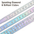 Beirui Bling Rhinestone Dog Collar, Cute Bedazzled PU Leather Collar with Sparkling Crystals for Small Medium Dogs