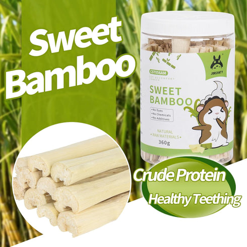25-28 330g Chinchilla, JONSNTY PCS Natural Sweet Bamboo, Chew Toys for Rabbit, Guinea Pig, Hamster, Bunny, Rat