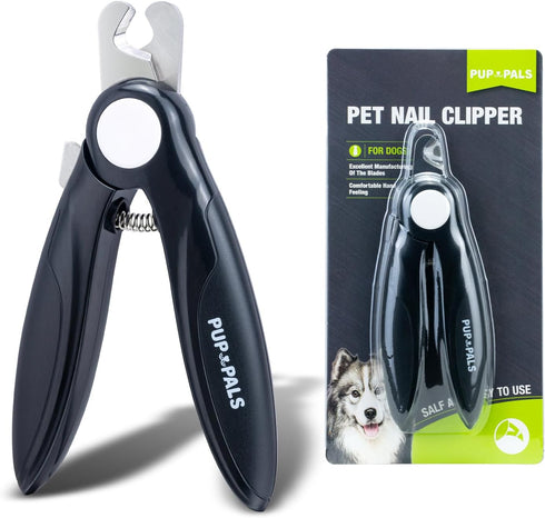 PUP&PALS Large/Medium Dog Nail Clipper: Sharp Stainless Steel Blade with Anti-Slip Grip for Easy Cutting of Thick Claws