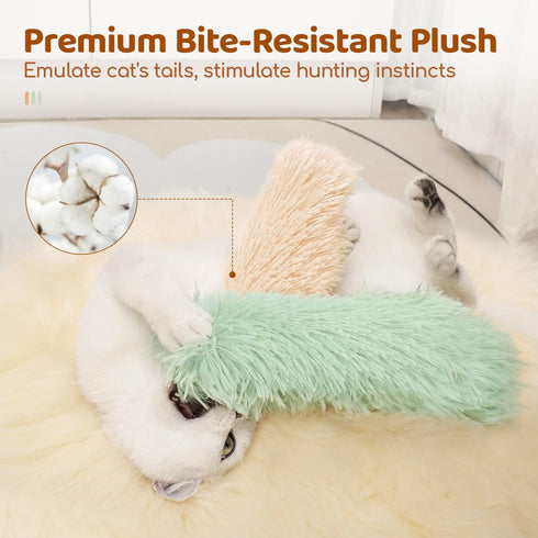 3 Pack, Potaroma Cat Toys Pillows, Soft and Durable Crinkle Sound with Catnip Inside, Interactive Indoor Kitten Kicker