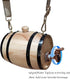 St Bernard Rescue Barrel Collar, Whiskey Barrel Ornament, 1/2 Liter Size Keg with Adjustable Hoops for Saint Bernard
