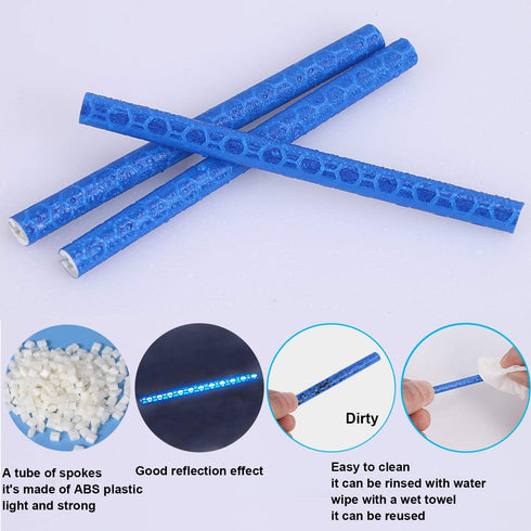 SANNIX 84pcs/7 Sets Bicycle Spoke Skins Wraps, Reflective Kids Road Mountain Bike Wheel Decoration Reflectors