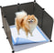 Skywin Dog Pad Holder Tray for 24” x 24” Pads with Litter Box Enclosure - Easy Clean Indoor Dog Potty Tray