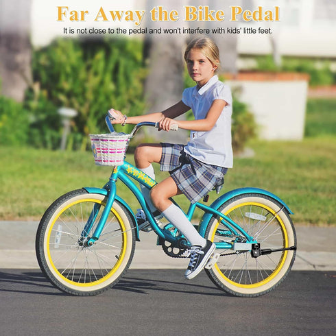 SEISSO Premium Steel Bicycle Kickstand for 20 Inch Kids Bike, Rear Side Support for 20" Wheel