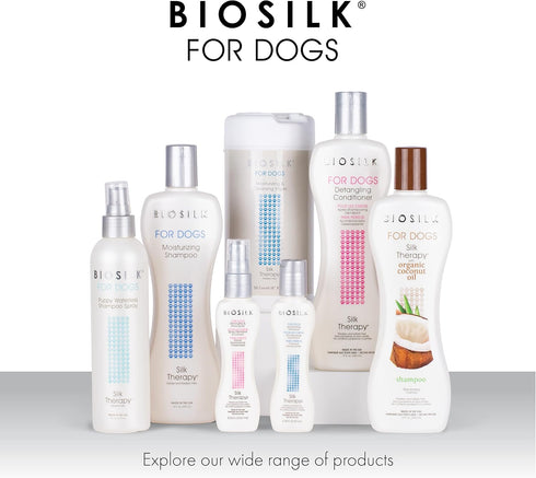 BioSilk for Dogs 12 oz Silk Therapy Moisturizing Shampoo, Best for Dry, Itchy, Sensitive Skin, 2 Pack.