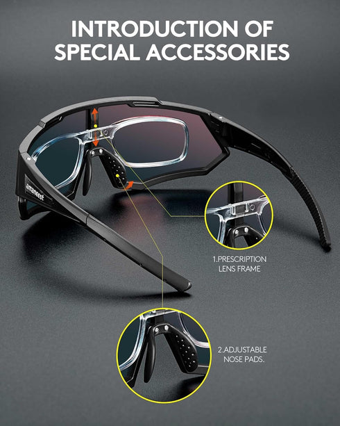 UV Protection Cycling Sunglasses for Men and Women, Impact Resistance Z87.1 for Construction