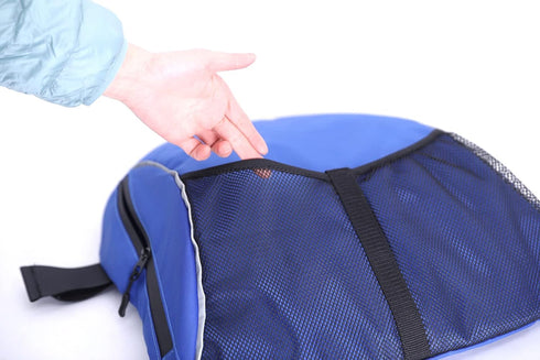 Portable Kayak Seat Back Storage Bag, 600D Oxford Waterproof Organizer with Adjustable Adhesive Straps and Mesh Pouch