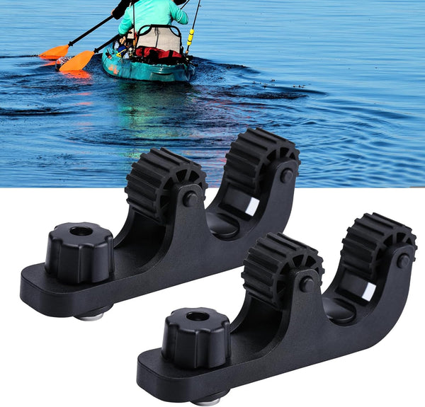 Offset Kayak Paddle Holder, Pack of 2 Track Mount Accessories with Longer Threads Bolts for Fishing