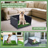 High Walls Dog Pee Pad Holder with Artificial Grass-Foldable Indoor Dog Potty Tray,Waterproof Pee Pad Holder for Small