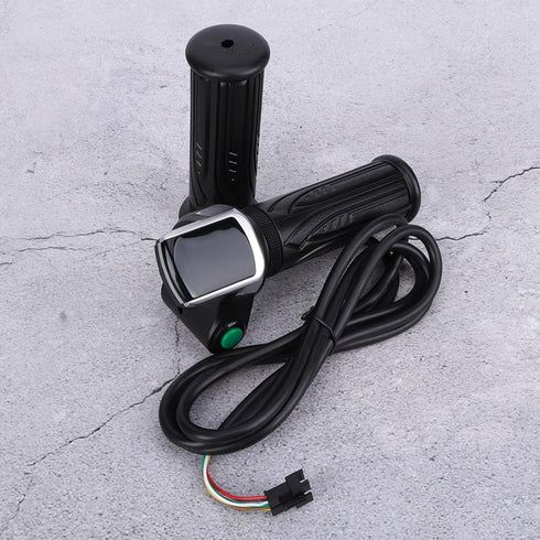 VGEBY Electric Bicycle Five-Star Turn Handle, LCD Screen Power Display with Switch for Throttle Handle