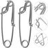 12pcs GANAZONO Stainless Steel Fishing Snap Buckle and Open Eye Connector High Strength Snap Swivel Clip for Sea