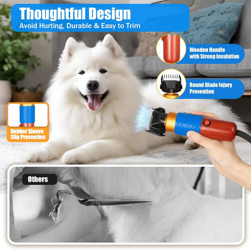 JAYGOVAN 36W,Animal Blade,2 Trimmer Sheep Clippers Shearing Machine, Farm Livestock Grooming Kit with Replaceable Guide