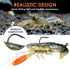 Lixada Soft Fishing Lure Crawfish Bait, Shrimp Lobster Claw Artificial Lure Swimbait, 8cm/14g