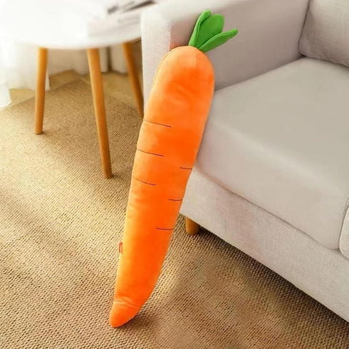 Generic 75cm Squeaky Carrot Plush Dog Toy, Soft Stuffed Chew Toy for Puppy Teething, Interactive Pet Toy for Small