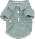 DroolingDog 3 Pack Plaid Dog Tee Shirt, Puppy Button Up Shirts, Breathable Summer T-Shirts for Small Dogs