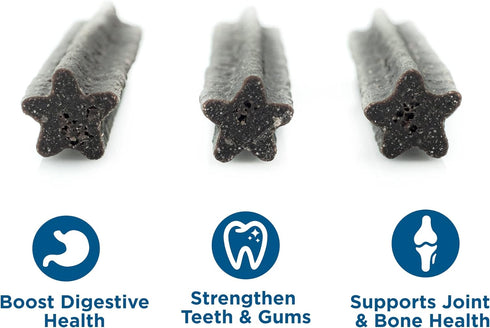 Best Bully Sticks All-Natural Doggie Dental Chews - Star Shaped Beefy Dental Chews, 20 Pack - Promotes Dental Hygiene