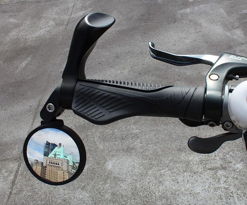 Hafny Bar End Bike Mirror, Stainless Steel Lens, Safe Rearview Mirror (Black, 62 Diameter, 2PCS)