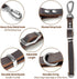 Leather Short Dog Leash, Adjustable Length, Extra Thick Genuine Handmade with Heavy-Duty Hardware, Strong Traffic Pet