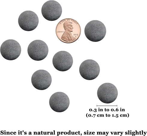 SunGrow Snail and Crayfish Energy Balls, Calcium-Rich Gray Pearls for Invertebrates, 10-Pieces per Pack
