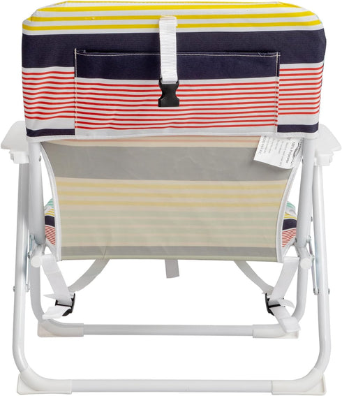 DESIGNSCAPE3D 5lbs, 22 23.6 24.8 inches Portable Folding Beach Chair, Lightweight Steel Frame, Multi-Color Fabric, x x