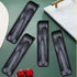 Reusable Travel Utensils Set with Case, 4 Sets Wheat Straw Portable Plastic Cutlery for Kids, Adults, Daily Use (Black)