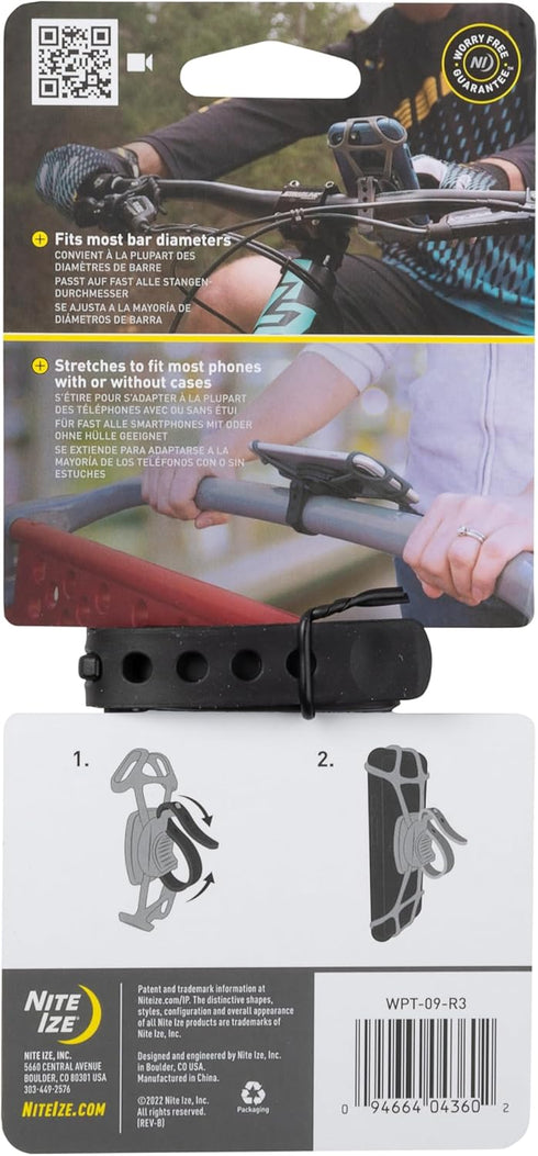 Nite Ize Wraptor Rotating Smartphone Bar Mount - Cell Phone Mount for Bikes, Strollers & More - Easy-to-Use &