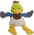 HuggleHounds Knottie Plush Dog Toy - Dillie Duck, Large, Durable Squeaky Toy for Small, Medium & Large Dogs