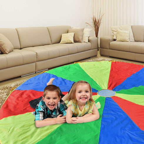 6ft 8ft 10ft 12ft 16ft 20ft Parachute with Handles Play Parachute Games for Outdoor Team Games,You Can Also Use it