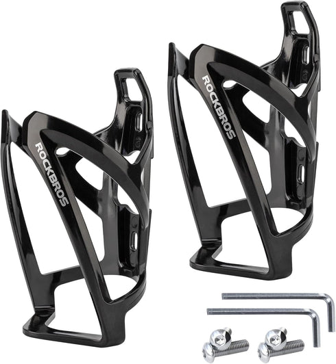 ROCKBROS Ultra-Light Bike Water Bottle Holder, Bicycle Bottle Cages with Screws Tool, 2 Pack