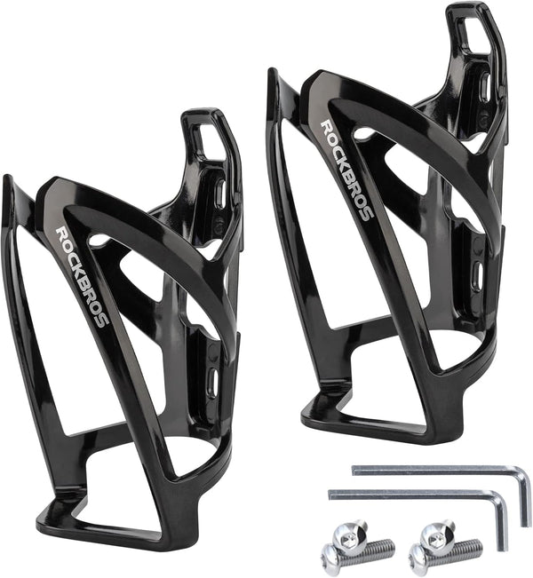 ROCKBROS Ultra-Light Bike Water Bottle Holder, Bicycle Bottle Cages with Screws Tool, 2 Pack