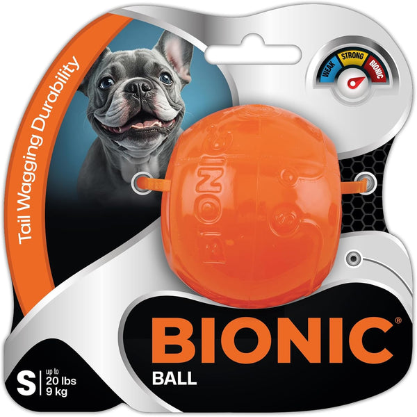 BIONIC Ball Dog Toy, Small - Interactive Chew Toy for Dogs up to 20 lbs (9 kg), Stands Up to Tough Chewers