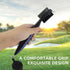 Golf Club Brush and Groove Cleaner - Retractable Zip-Line Cleaning Tool with Non-Slip Handle Grip