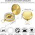Vintage Waterproof Brass Compass for Hiking Navigation Camping Survival Compass Metal Compass with Luminous