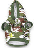 DroolingDog XS Dog Shirts, Camo Hoodie & T-Shirt for Small Dogs, XS, Green