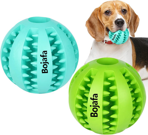 Treat-Dispensing Dog Toys, Durable Rubber Puppy Toys for Boredom, Dog Treat Balls for Small & Medium Breed, 2 Pack