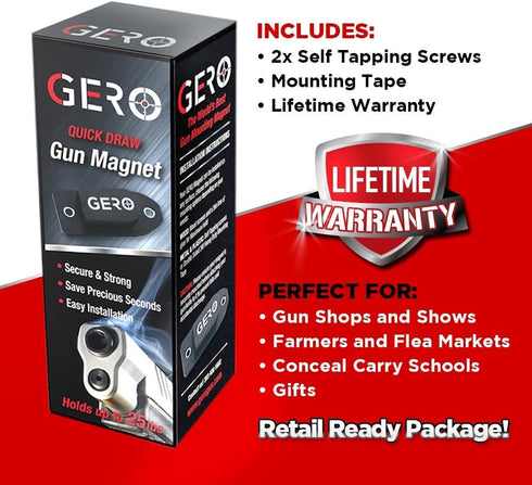 GERO Counter Tactical Quick Draw Gun Magnet Concealed Pistol Holder Handgun Fast Draw Perfect Car Gun Holster Under