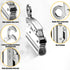Self-Locking Rope Grab Ascender, Alloy Steel for Heavy Industry, Roofing, Construction, and Fall Protection