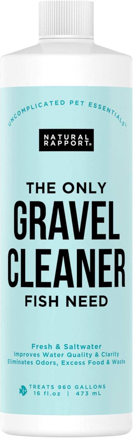 Aquarium Gravel Cleaner, 16 fl oz - Naturally Maintain a Healthier Tank, Reducing Fish Waste and Toxins