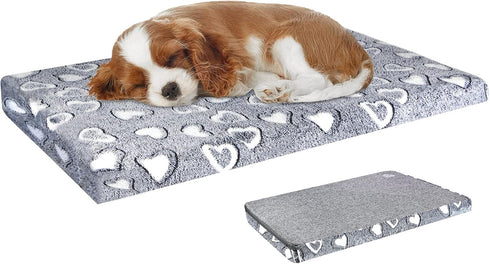 VANKEAN Reversible Cool and Warm Dog Bed Mat for Crates - Stylish Pad with Waterproof Inner Linings, Removable Cover